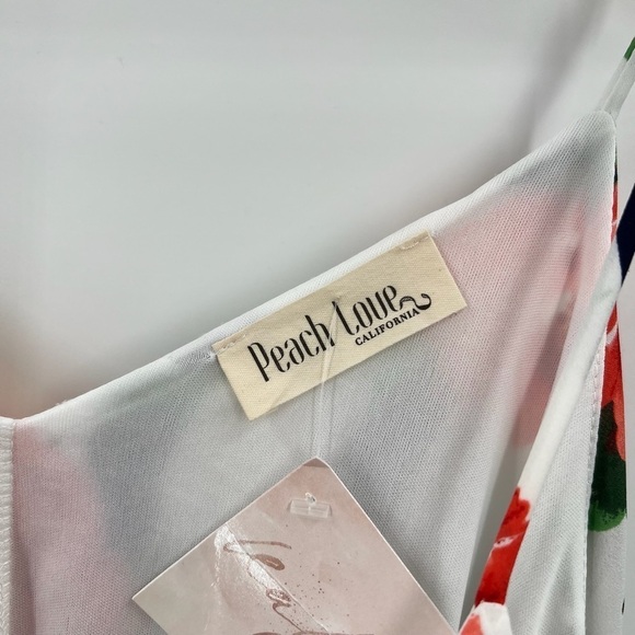 Peach Love California Floral Ladies Tank Medium NEW! - Picture 5 of 5